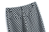 チェーン付きオープンショルダーリブトップス×スリット入りブロックチェックフレアパンツ【上下別売り可】